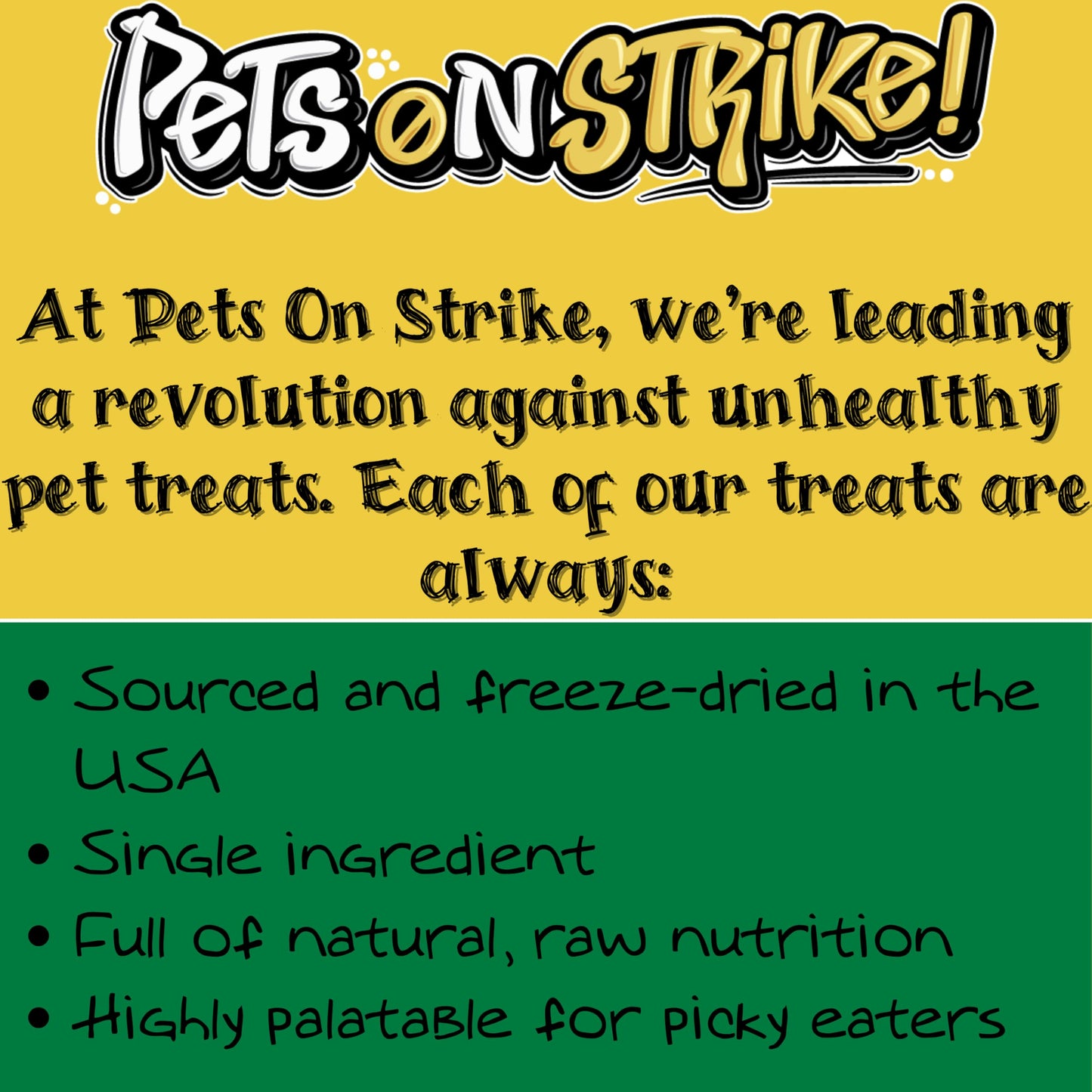 PETS ON STRIKE Freeze Dried Chicken Hearts for Dogs & Cats – Single Ingredient Dog Treats – USA Sourced & Made – High Protein, All Natural, Grain Free – Raw Freeze-Dried Training Treats (3oz)