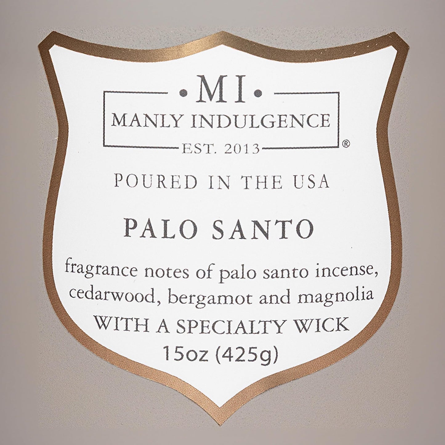 Manly Indulgence Palo Santo Scented Candles for Men, 15 oz Wooden Wick, Fathers Day Candle, 60H Burn, Candles for Home Scented - Made in The USA