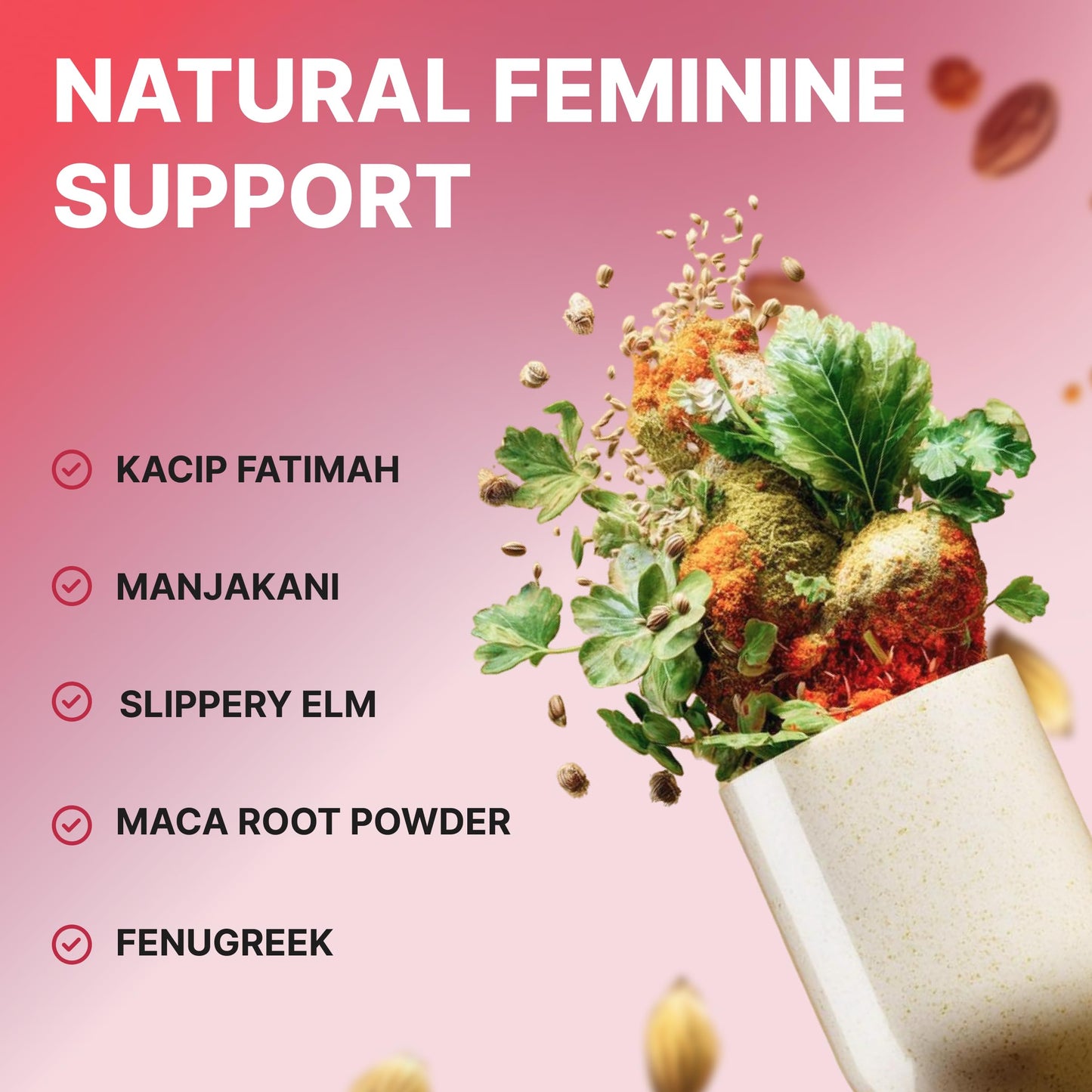Eve's Cycle Vaginal Moisture + Tightening Supplement - Kacip Fatimah, Slippery Elm for Women, Manjakani for Vaginal Dryness - 60 Vegan Capsules - Made in USA