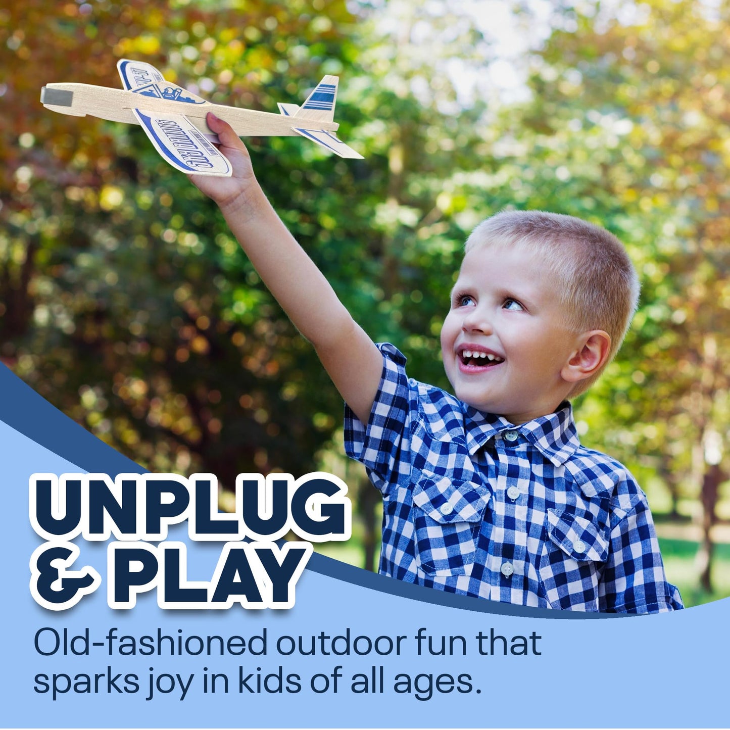 GRANITE MOUNTAIN PRODUCTS Balsa Wood Airplane Kits | Plane Toys Set - 2 Sling Shot Gliders | Pack of 2 Rubber Band Launched BalsaWood Gliders | Outdoor Party Favors, Parties, and BBQ's