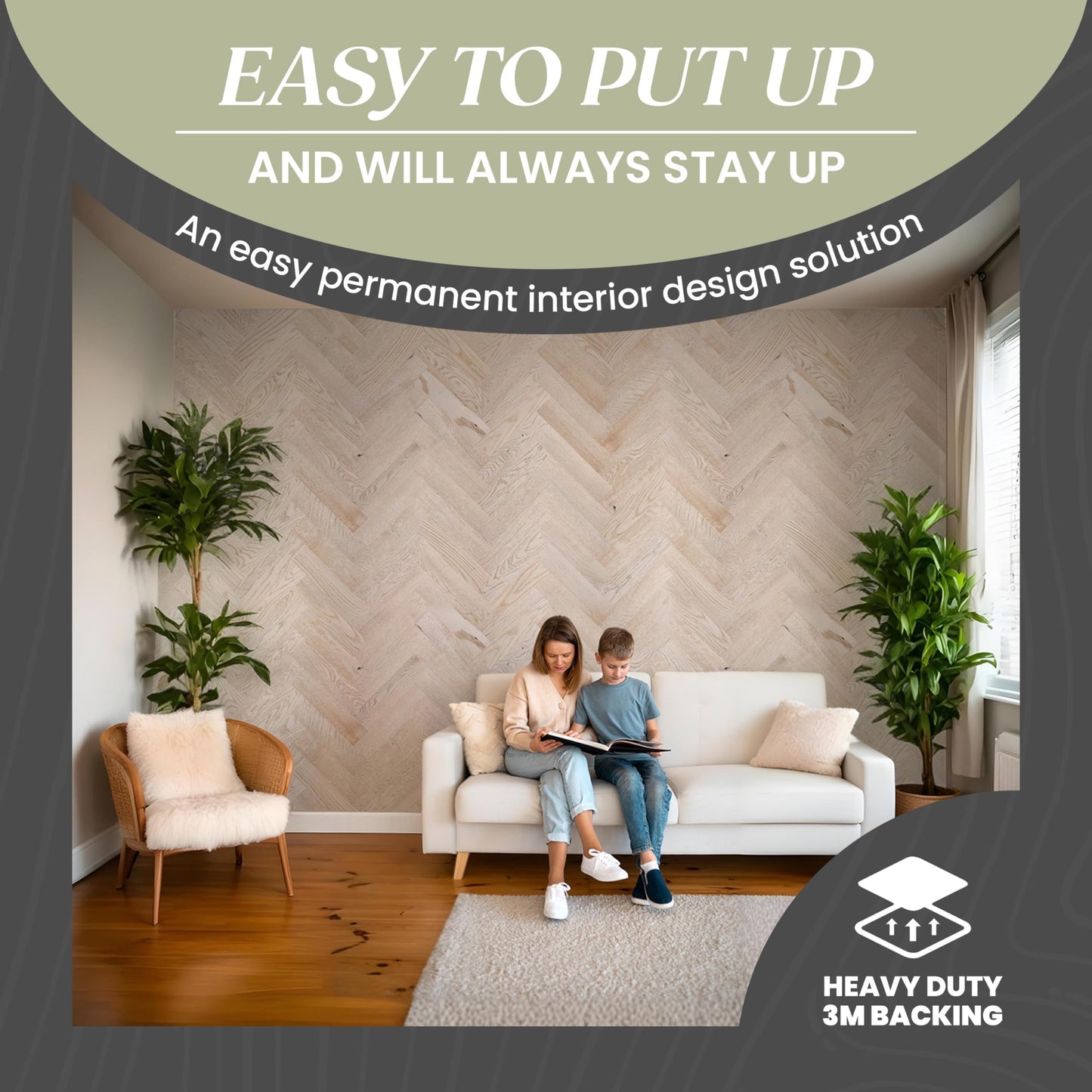 TIMBERCHiC 100% Wood Wall Planks - Made in USA - Peel-and-Stick Panels for Interior Decor - DIY Adhesive Wall Panels, Pearl (3" x 10 Sq Ft)