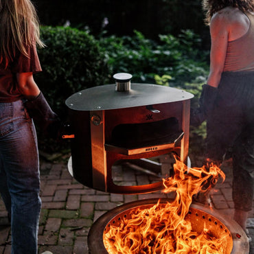 Live-Fire Pizza Oven (Stainless Steel) | 27.5 Inch | Made in the USA | Make Profressional Pizzas in Your Backyard | Compatible W/X Series 24 & 30 Fire Pits | Portable Pizza Oven