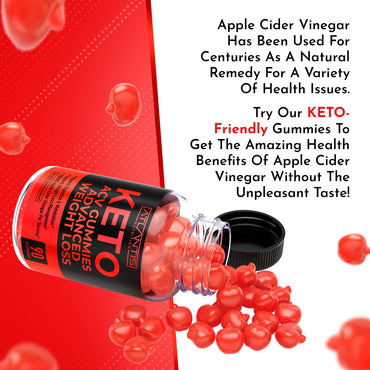 Atlantis Nutrition Keto ACV Gummies for Weight Loss - Supports Digestion, Weight Loss, Detox & Cleansing - Apple Cider Vinegar Gummies Formulated with 1000MG ACV Per Serving - 90 Count