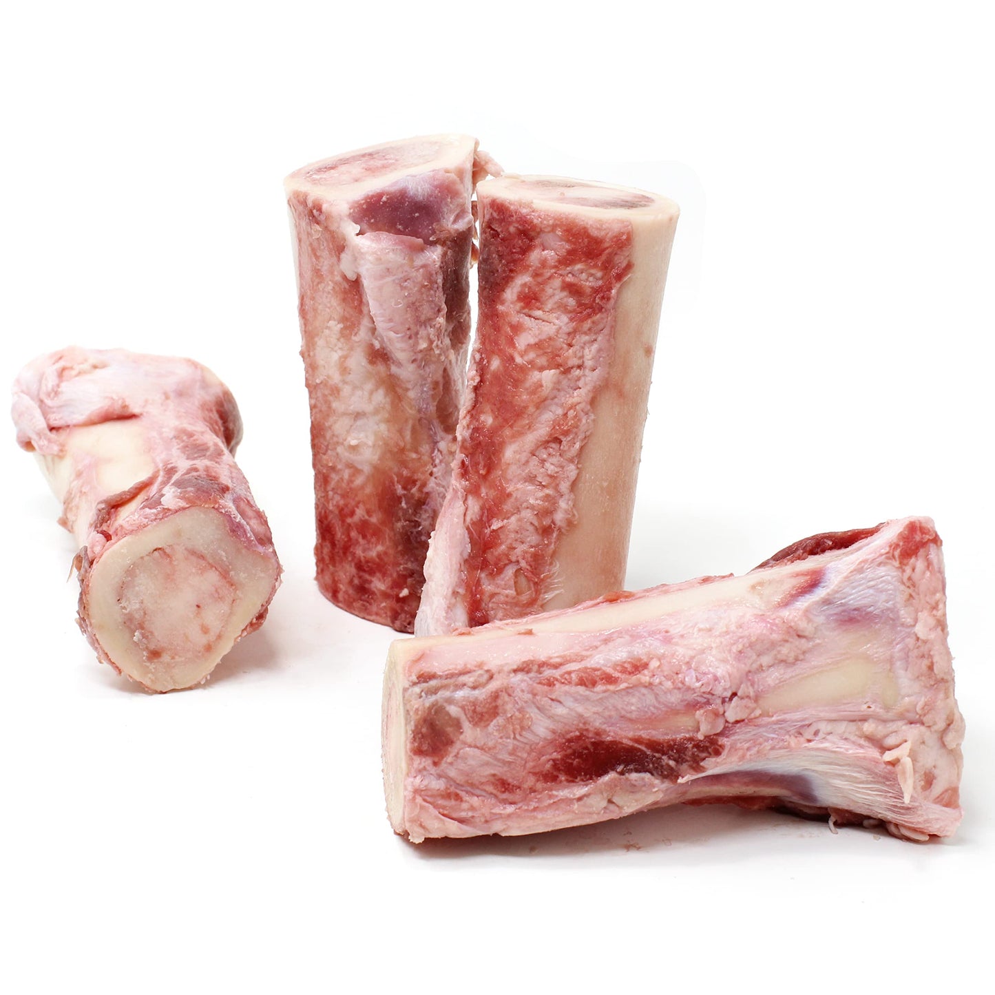 Raw Paws Pet Beef Whole Raw Frozen Marrow Bones for Dogs Large, 12-ct - Made in USA Frozen - Raw Meaty Bones for Large Breeds - Beef Marrow Bone Dogs