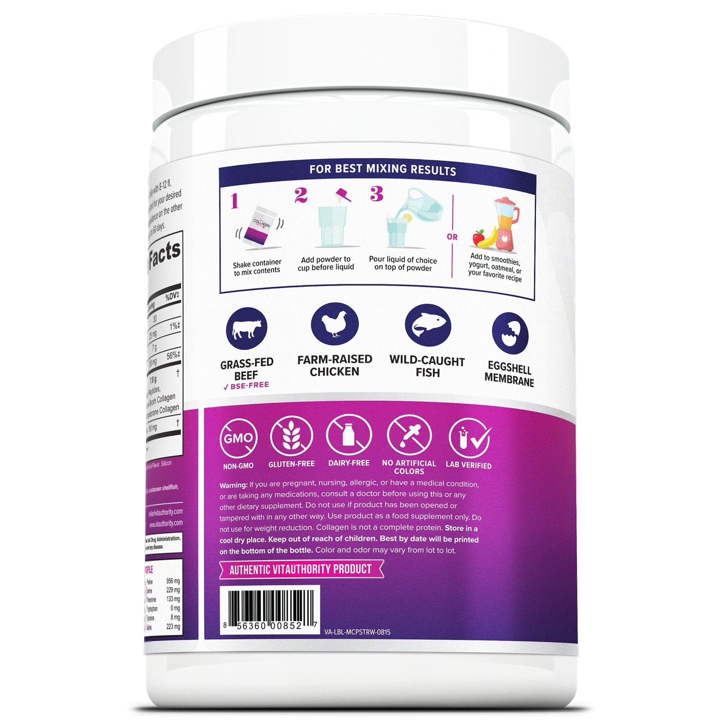 Multi Collagen Peptides Powder for Women - Hydrolyzed Flavored Collagen Powder for Women with Types I II III V & X Vitamin C & Hyaluronic Acid for Hair Skin and Nails (Tropical Punch) - 30 Servings