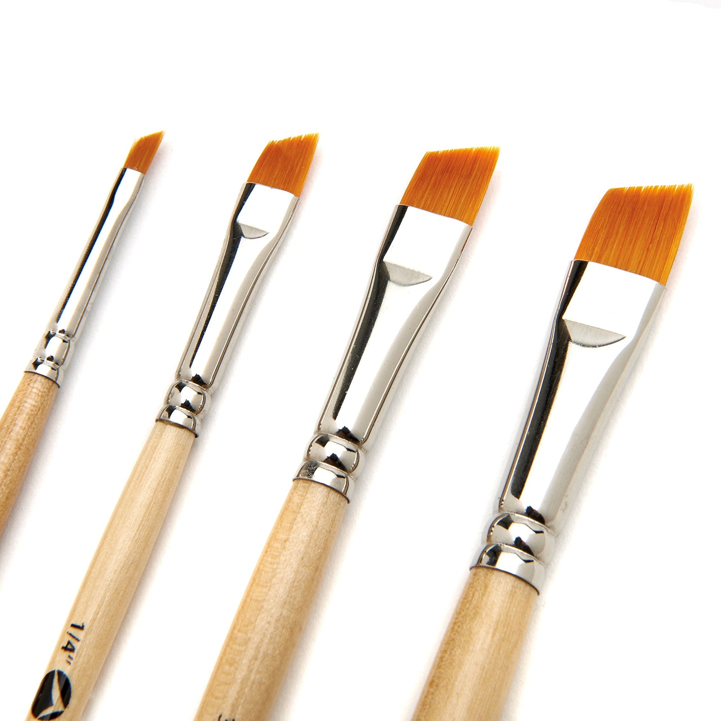 AIT Art Paint Brushes, Set of 8 Includes Angle Shaders, Filberts, and a Fan, Handmade in USA to Last Longer Without Shedding or Breaking, Allowing Painting with Brushes That Artists Trust to Perform