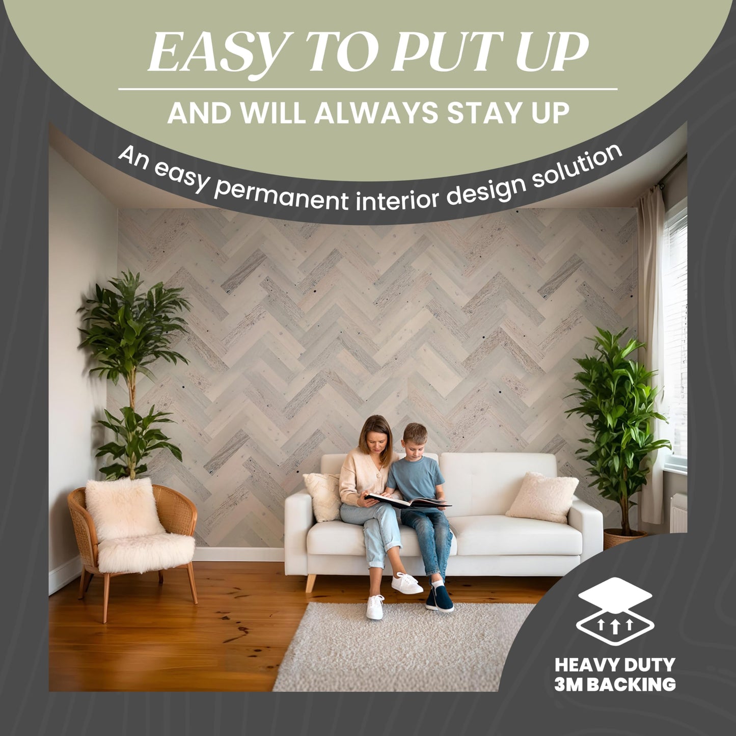 TIMBERCHiC 100% Wood Wall Planks - Made in USA - Peel-and-Stick Wall Panels for Interior Decor - DIY Adhesive Wall Panels, Coastal White (3" x 10 Sq Ft)