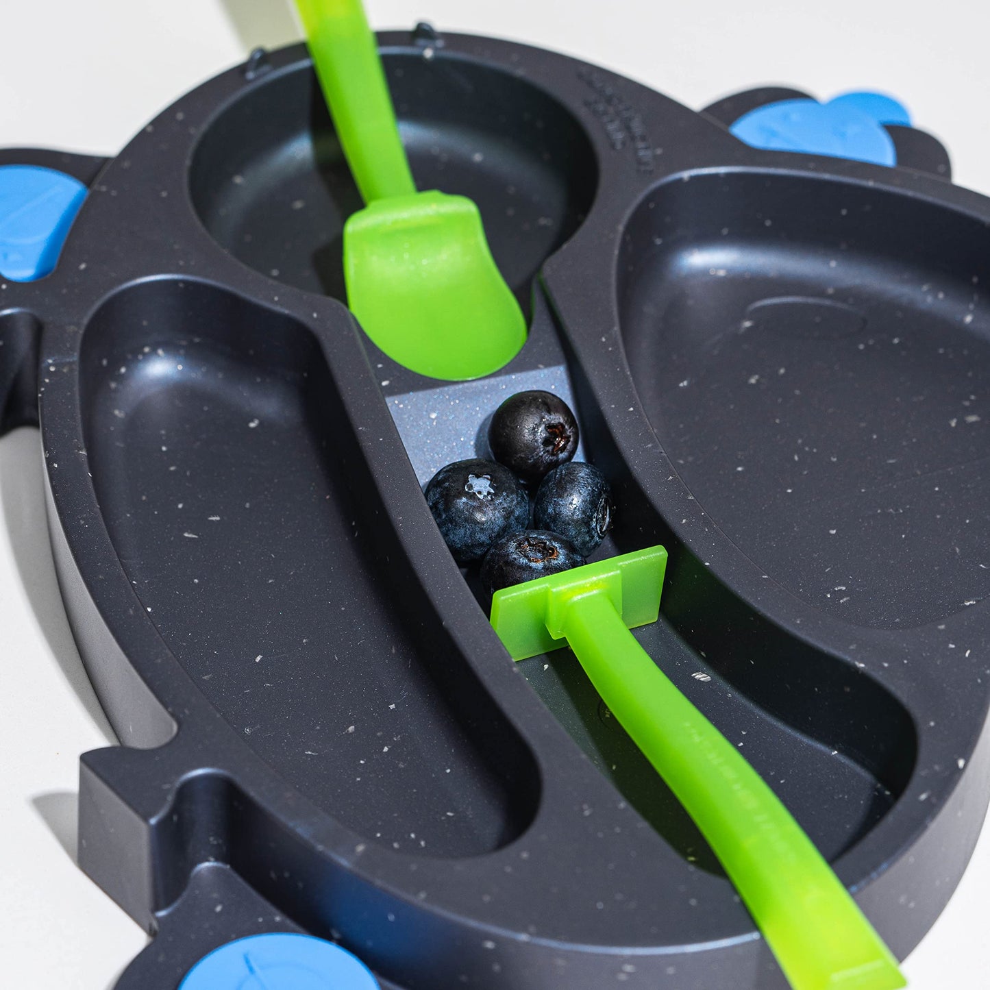 Constructive Eating Made in USA | Constructive Baby | Spacedust UFO Plate | Divided Suction Plate for Babies, Infants, and Kids – Made with Materials Tested for Safety