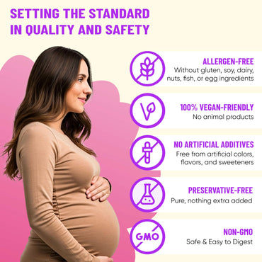Mama's Select Prenatal Vitamins with Vegan DHA – Fish-Free, No Fish Burps, Allergen-Free, MTHFR Support, Methylated Folate & B Vitamins, Digestive-Friendly, No Biotin
