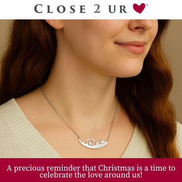 Close 2 UR Heart Stainless Steel Necklace - 3 Kings | Faith Inspired Pendant With Meaningful Message | Durable Handmade Jewelry Gift | Made In USA