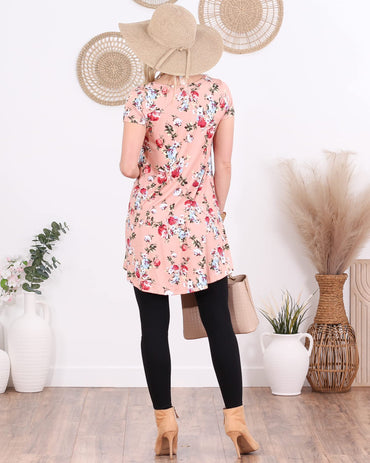 Popana Womens Short Sleeve Summer Tunic Tops to Wear with Leggings Loose Fit Made in USA