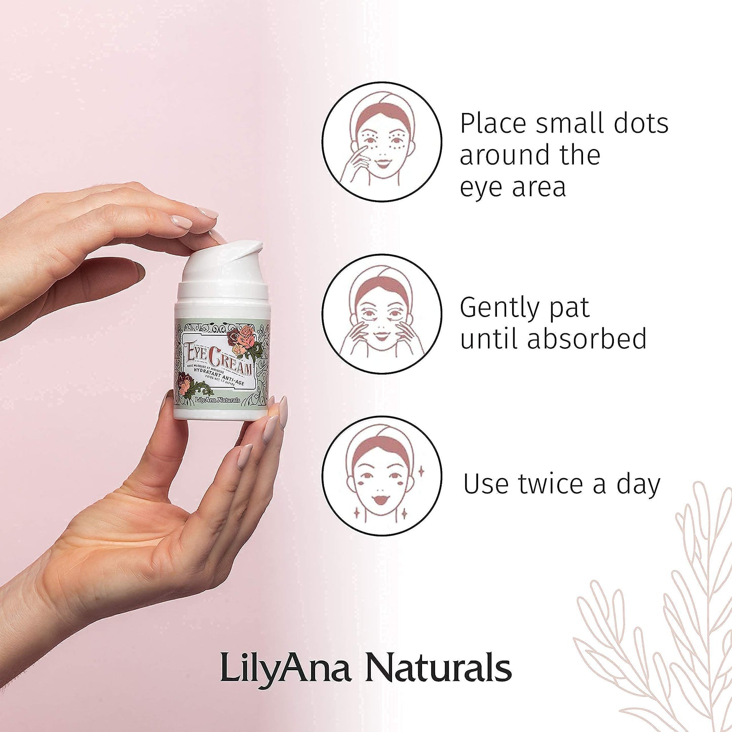 LilyAna Naturals Anti Aging Retinol Cream and Eye Cream Bundle 1.07 oz - Retinol Moisturizer for Face and Under Eye Cream for Dark Circles and Puffiness, Improve the look of Fine Lines and Wrinkles
