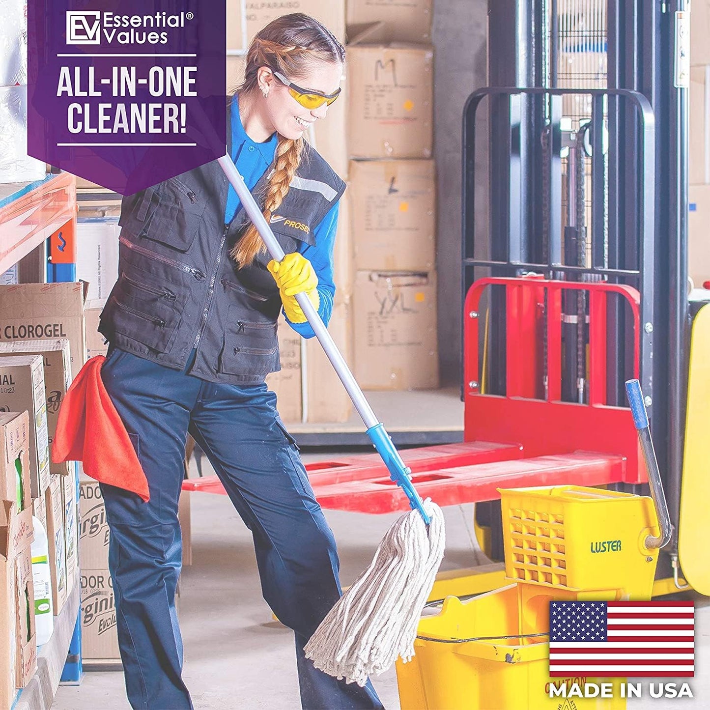 Essential Values Peroxide Cleaner 5%, Safer Choice Certified | Made in USA, Multi-Surface - Extra Concentrated - Ideal for Residential Commercial Retail Hospital Restaurants