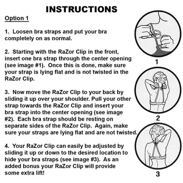 Bra Strap Clips - Racer Back Made in the USA - Conceal Straps - Cleavage