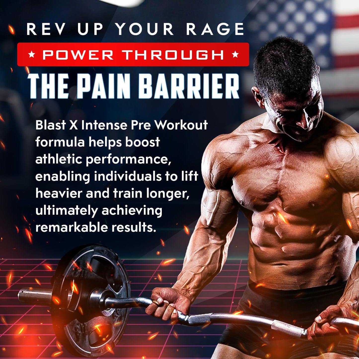 Blast X Advanced Pre Workout Powder, Intense Energy Booster Preworkout for Men & Women, Natural Caffeine + ZumXR®, Beta Alanine, Citrafuze™, L-Citrulline & Taurine for Strength, Focus & Endurance