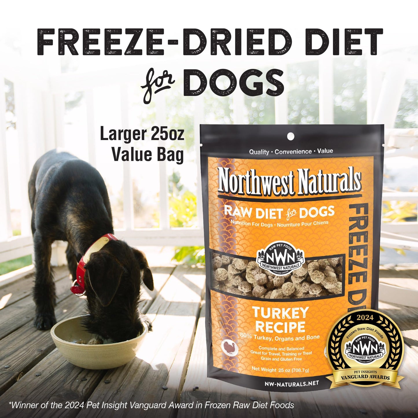 Northwest Naturals Freeze - Grain Free Dog Food - Bite-Sized Nuggets - Healthy - Limited Ingredients, Human Grade Dog Food - All Natural - Made in The USA