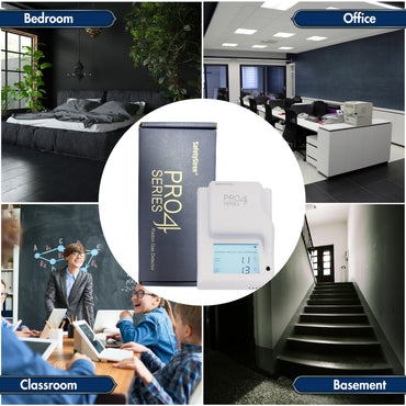 Safety Siren Pro4 Radon Detector – Continuous Radon Gas Monitoring for Home, Basement, Garage, Office & Commercial Use | Short & Long-Term Radon Detection | Made in USA, Since 1993