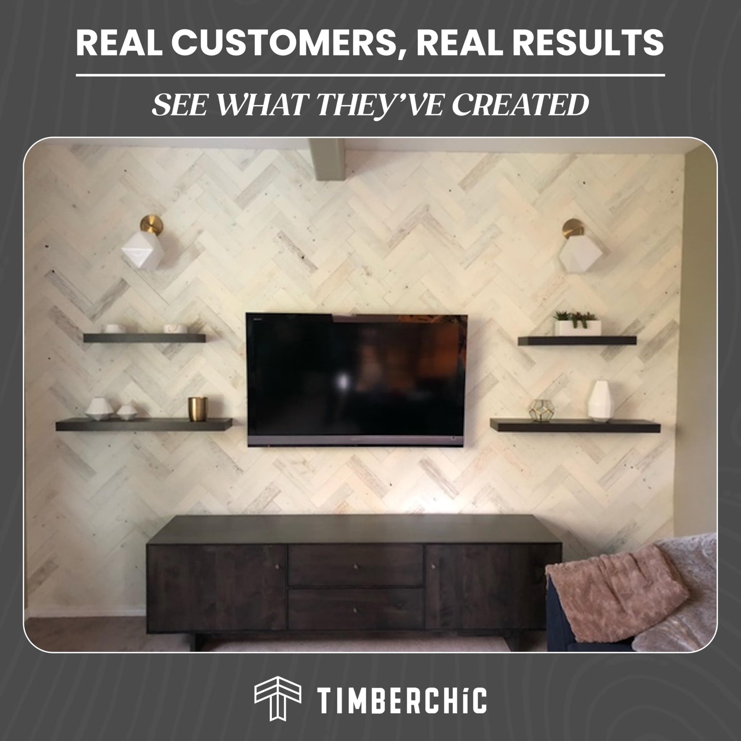 TIMBERCHiC 100% Wood Wall Planks - Made in USA - Peel-and-Stick Wall Panels for Interior Decor - DIY Adhesive Wall Panels, Coastal White (3" x 10 Sq Ft)