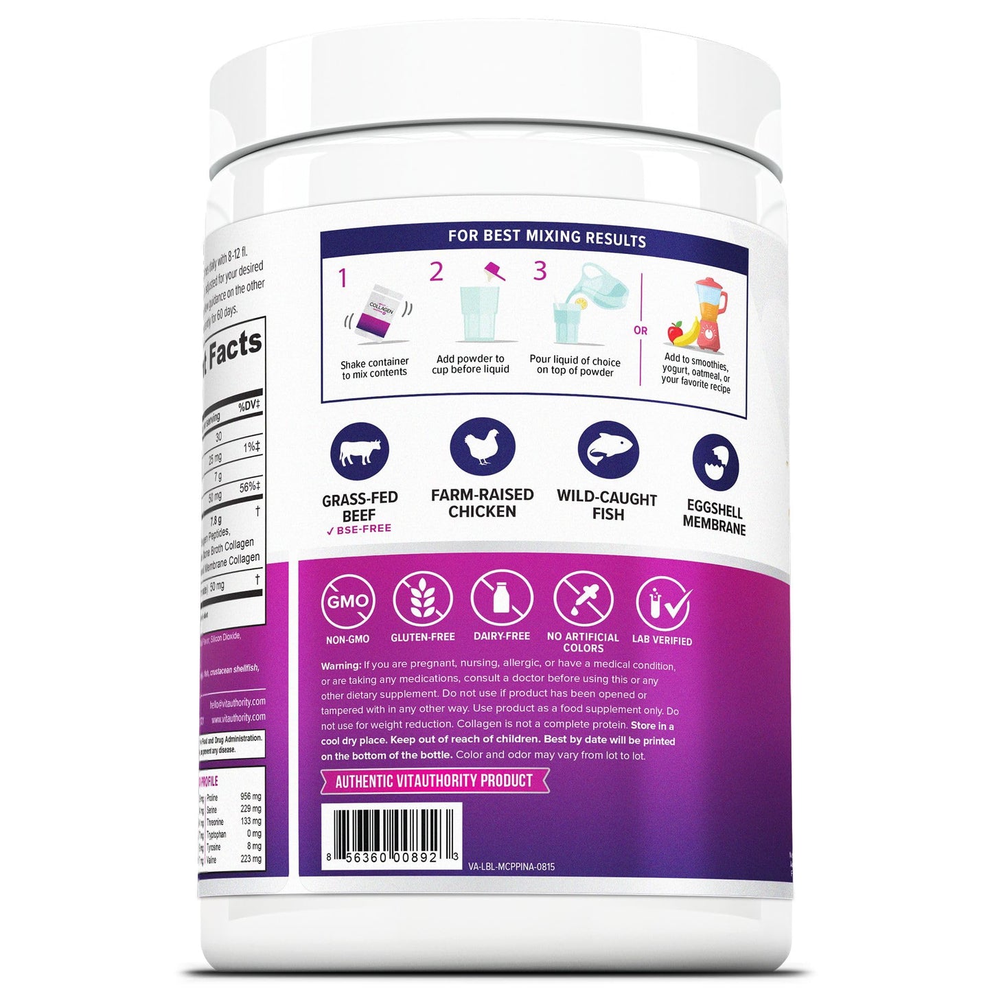 Multi Collagen Peptides Powder for Women - Hydrolyzed Flavored Collagen Powder for Women with Types I II III V & X Vitamin C & Hyaluronic Acid for Hair Skin and Nails (Pina Colada) - 30 Servings