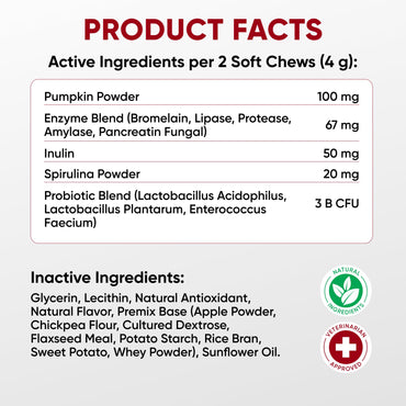 Probiotics for Dogs Digestive Health - Probiotic Chews for Gut Health, Itchy Skin Yeast, Diarrhea - USA Product - Immune Support Supplement - Dog Digestive Support & Allergy Relief Chews with Enzymes