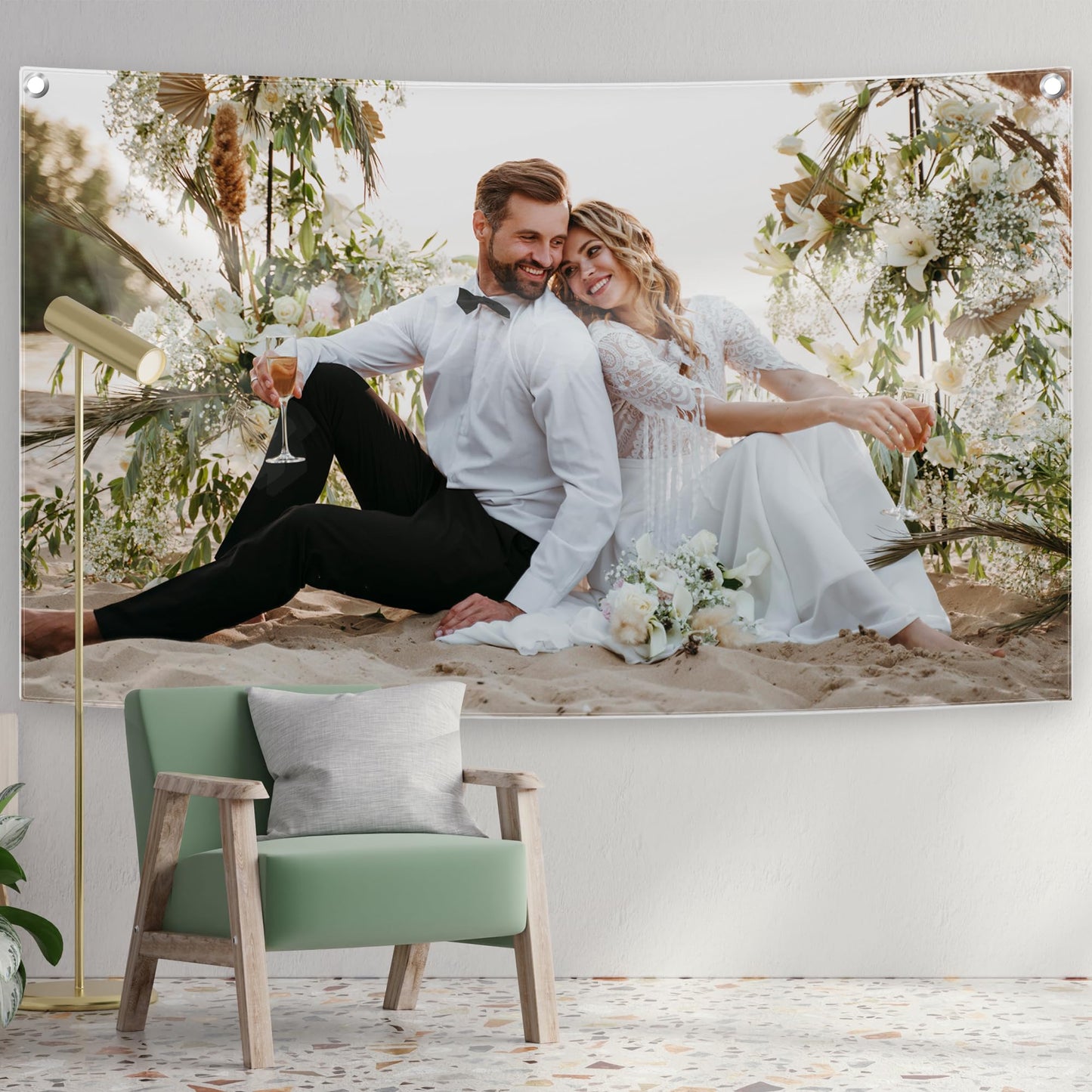 Personalized Custom Tapestry - Ships Next Business Day, Made in USA - Upload Your Own Image for a Unique Wall Hanging Backdrop, Perfect for Home & Living Room Decor, Bedroom Wall Art (50x60)