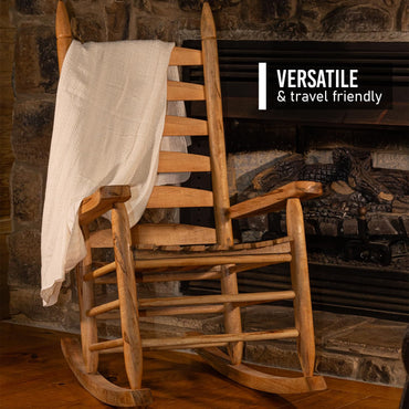 Country Cottons 100% Cotton, 100% Made in The USA Utility Blanket 60"x48" for Travel or Home (True Blue)