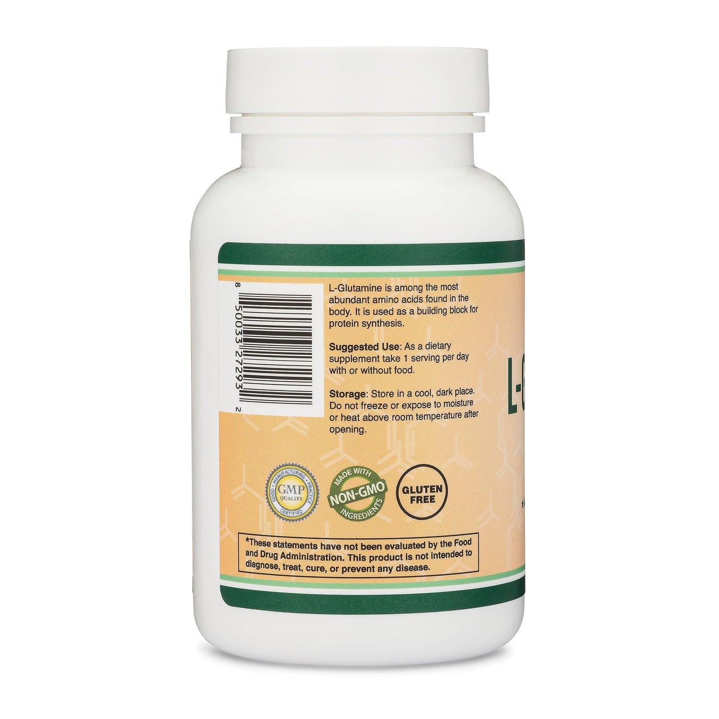 L Glutamine Capsules - No Fillers (1000mg Servings, 120 Capsules) Non-GMO, Gluten Free, Keto Safe, Vegan Friendly, Third Party Tested (for Endurance and Gut Health) by Double Wood