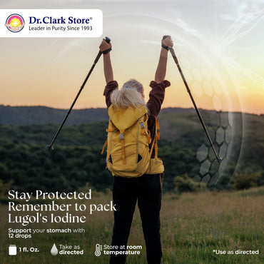 Stomach Saver from Dr. Clark Store, Contains Lugol’s Iodine 2% Granular Iodine - 1 fl. Oz with a Dropper and Cone Cap for Traveling