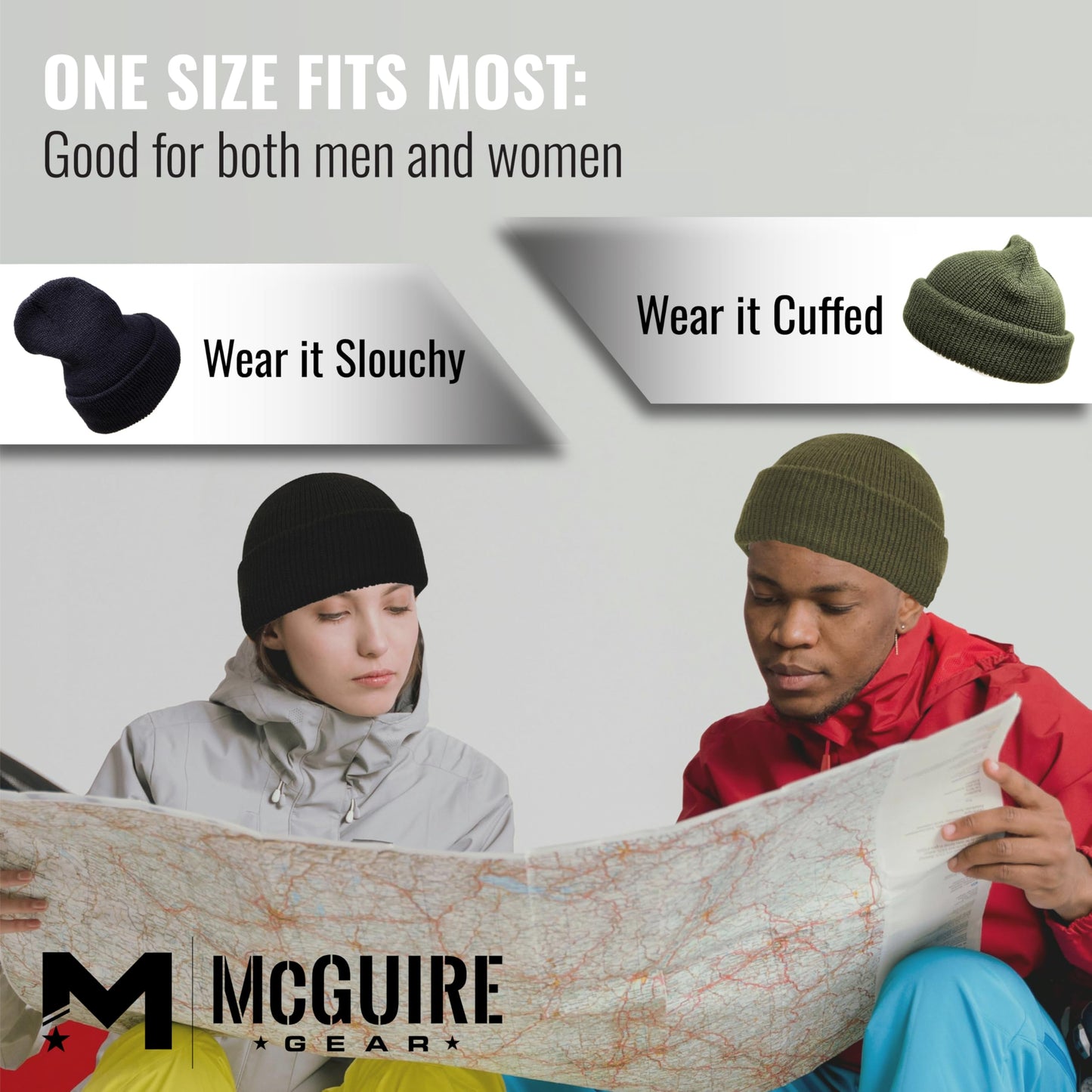 Warm Winter Watch Cap 100% Wool Beanie Made in USA to Military Specifications Orange