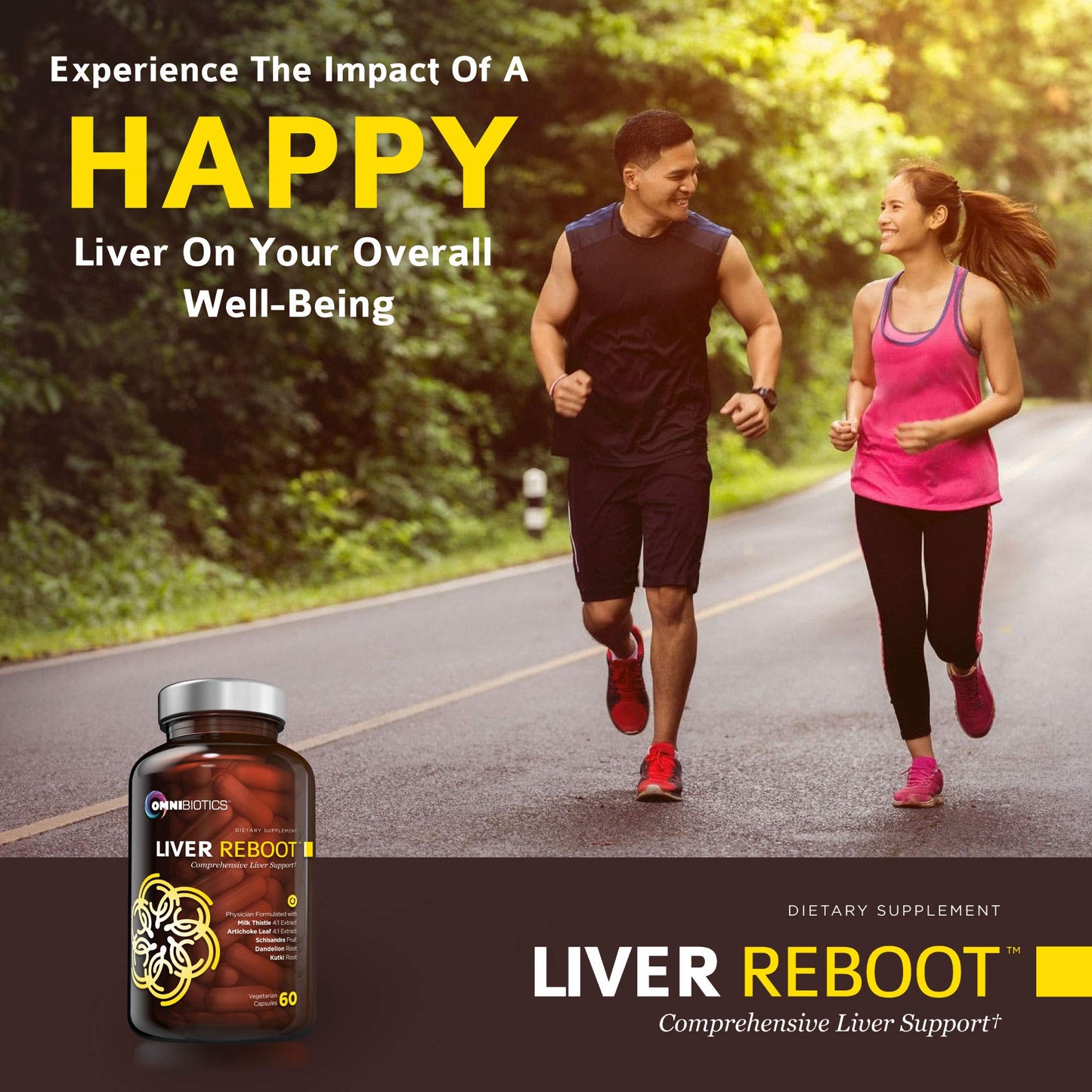 OmniBiotics Liver Cleanse Detox & Repair Supplement β Milk Thistle, Dandelion Root, Alpha Lipoic Acid, Artichoke Extract, Schisandra, Silymarin β 60 Vegan Capsules