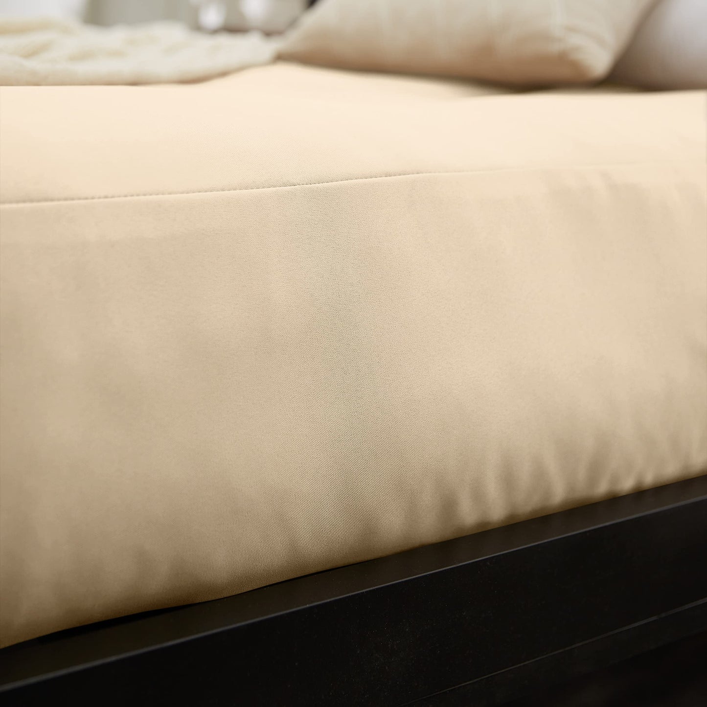 Mozaic Full Size 8-inch Cotton Twill Gel Memory Foam Futon Mattress, Ivory