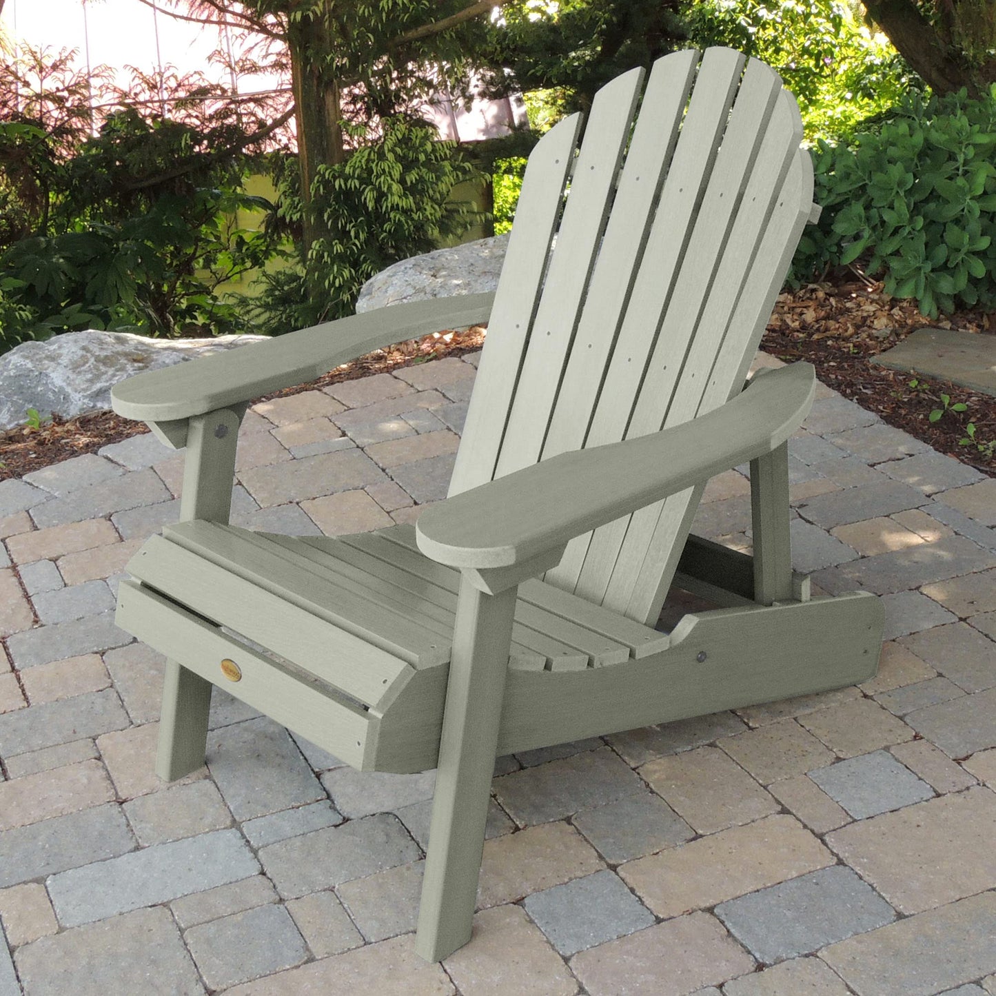 highwood Hamilton Made in The USA Folding and Reclining Adirondack Chair, Adult, Eucalyptus