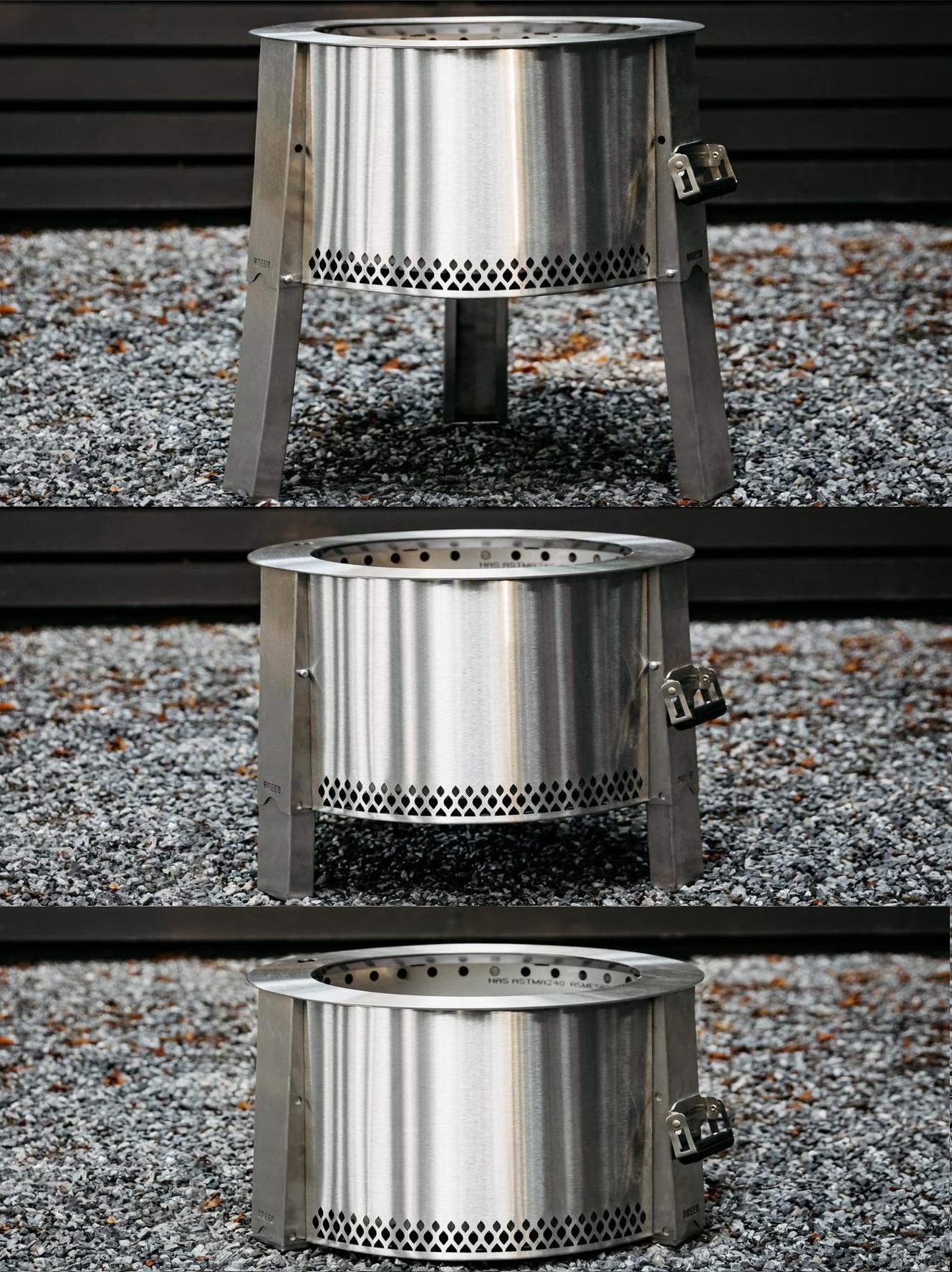 Breeo Smokeless FIrePit (Y Series - Stainless Steel) | 21 inch Portable Smokeless Fire Pit for Outside | 31 Pounds | Ideal for Families Compatible with Wide Range of Breeo Accessories