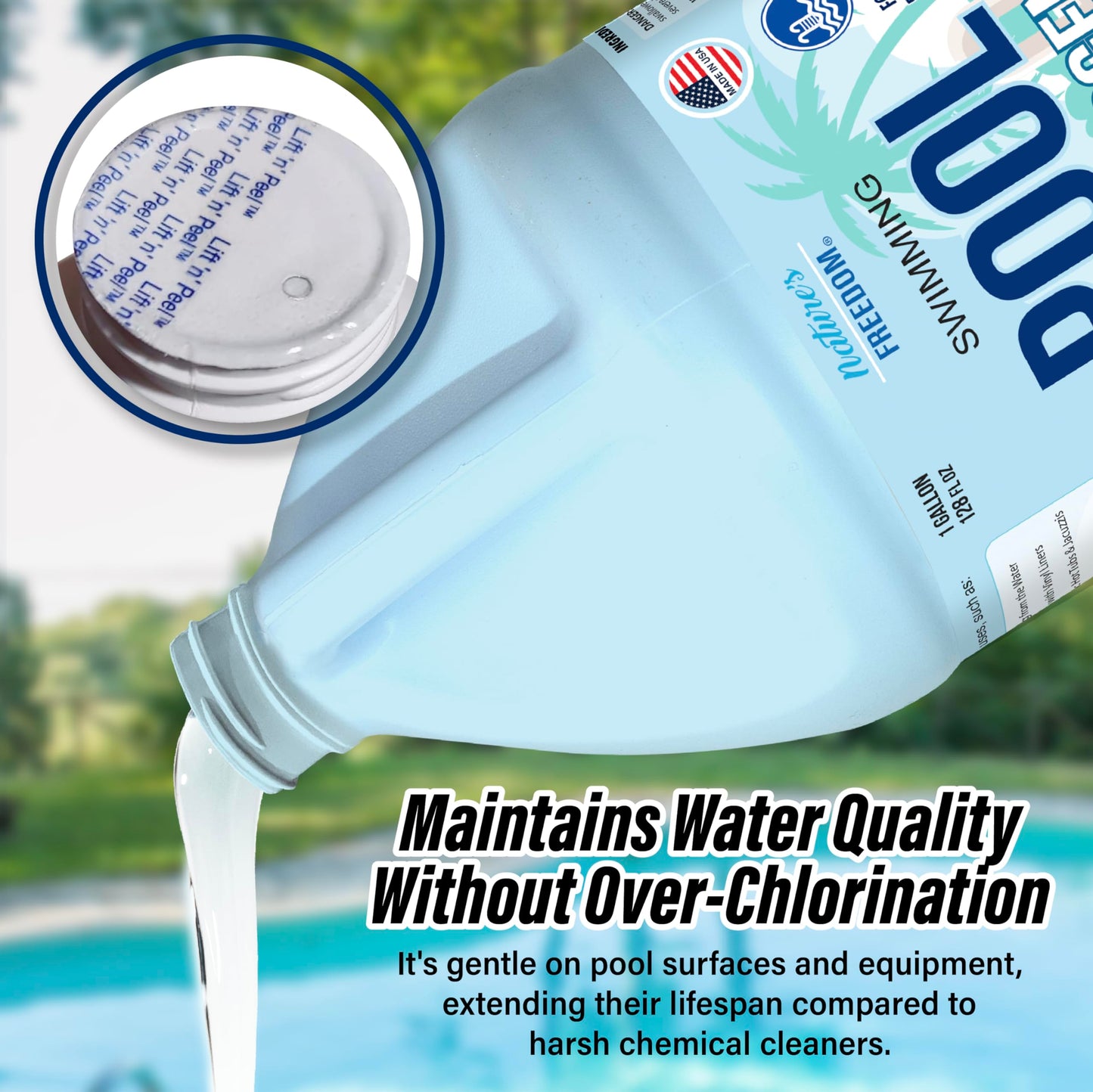 Nature's Freedom Hydrogen Peroxide Swimming Pool and Spa Non-Chlorine Shock-Oxidizer (1 Gallon)