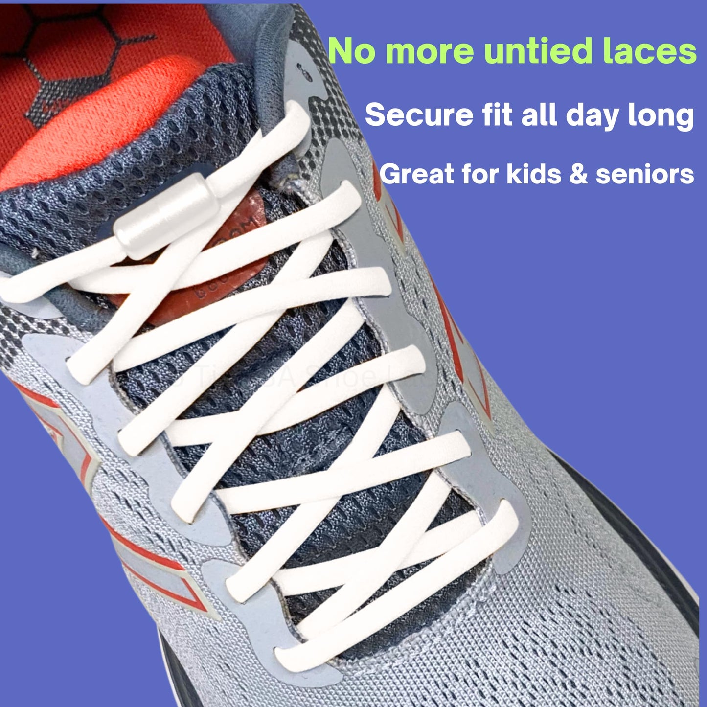 USA LACES No Tie Shoelaces for Adults and Kids - Elastic Shoe Laces, Lock Laces, Tieless Shoelaces for Running, Sneakers, and Casual Shoes - Premium No Tie Shoe Laces for Adults and Kids