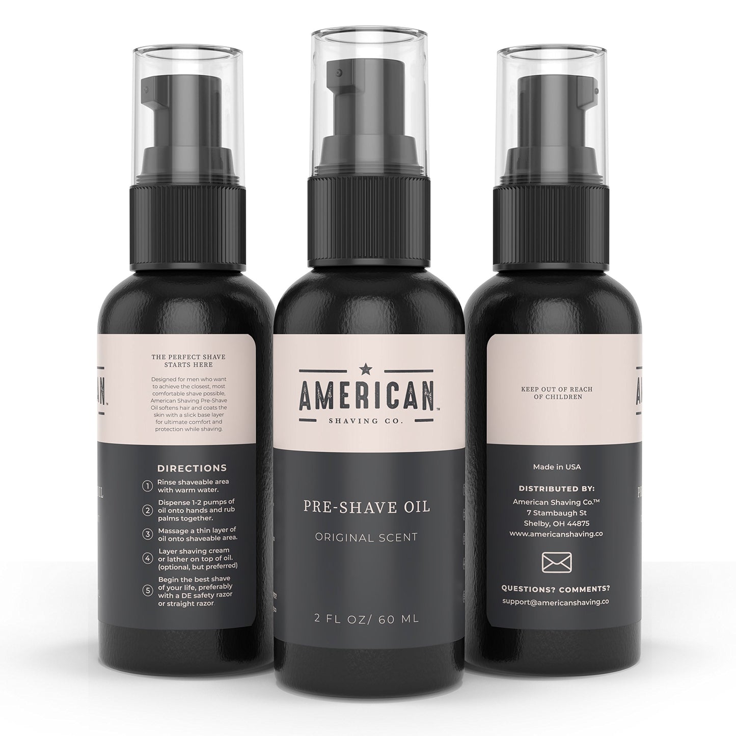 Pre-Shave Oil for Effortless, Smooth & Irritation-free Shave, For Men’s Skin Care Natural Handcrafted Blend Argan & Jojoba Oil, Protects Razor Burn, Premium Pre-Shave Oil by American Shaving Co - 2 Oz