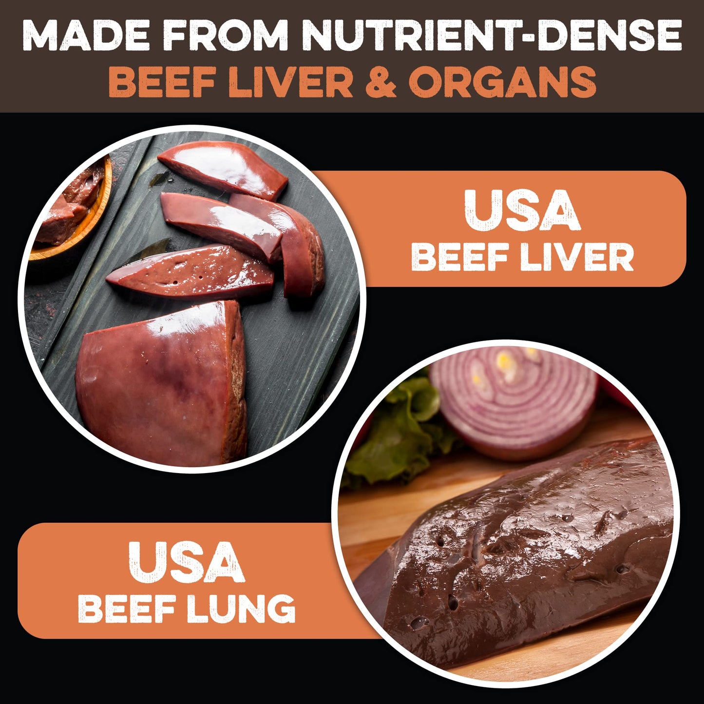 BRUTUS & BARNABY Beef Meat Sticks for Dogs - Thick & Hearty Beef Liver & Lung Dog Treat Made in USA - Protein Packed, Crunchy, Healthy Dog Treats - Grain Free, Rawhide Free, No Additives