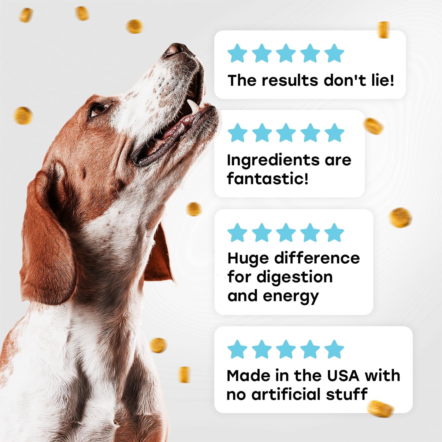Probiotics for Dogs - PhD Endorsed Digestive Enzymes - Gut Health, Diarrhea & Bowel Support - Dog Treats with Turmeric, Omega-3 & Fiber - Immune Soft 140 Chews - Beef Flavor - Made in USA