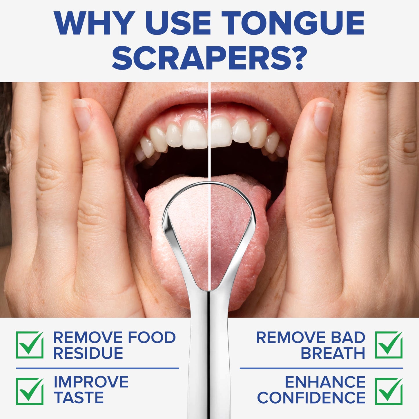 Tuthi Oral Probiotics & Tongue Scraper – Bad Breath Treatment for Adults – Dental Probiotics for Teeth and Gums – Supports Fresh Breath – 60 Chewable Tablets