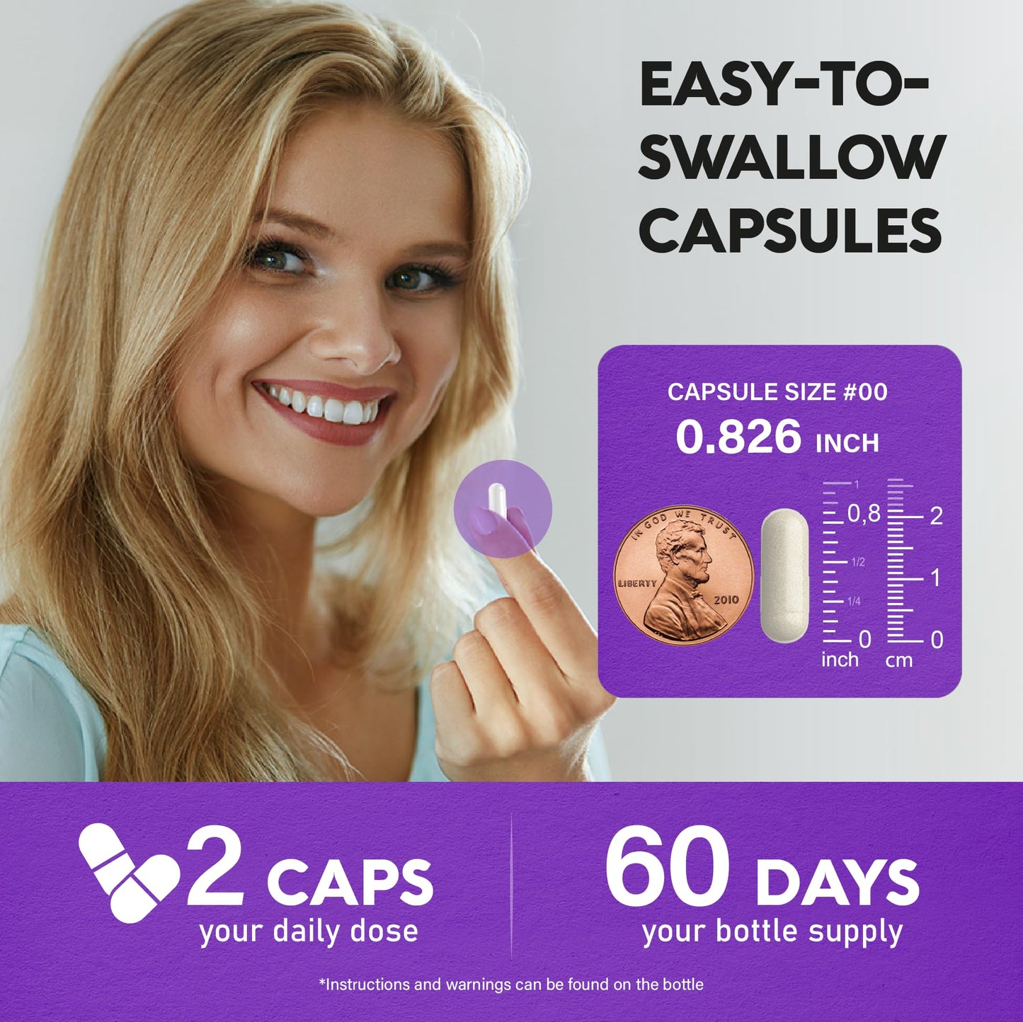 Biotin | Collagen | Keratin - Clinically Tested Supplement - Hair Growth Support, Skin & Nails - 25000 mcg Vitamins B2, B3, B6 & B7 + B1 & Hyaluronic Acid - Made in USA - Women & Men | 120 Capsules