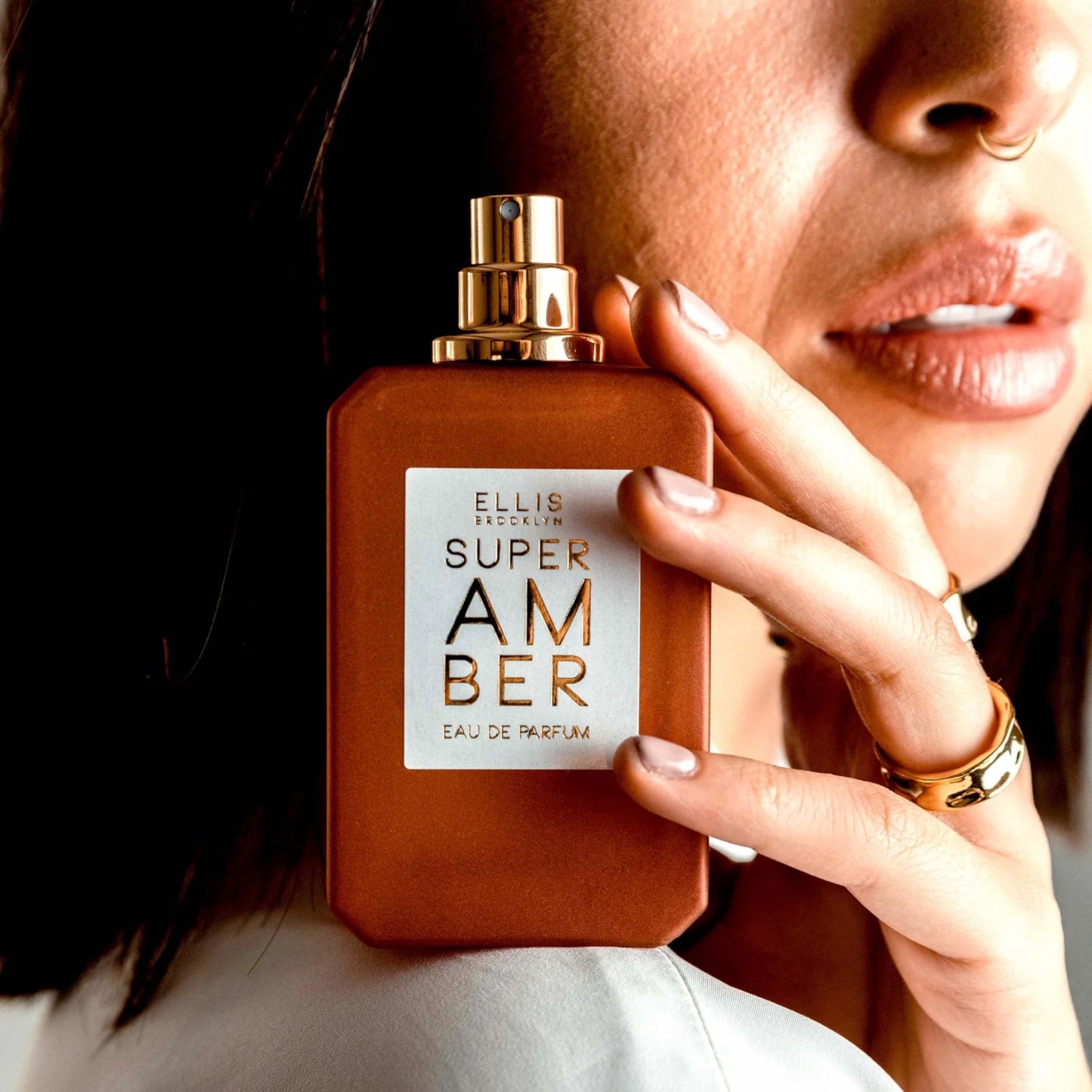 Ellis Brooklyn SUPER AMBER Eau de Parfum, Warm Amber Perfume for Women, Gourmand, Vegan & Allergen-Free Fragrance with Vanilla Orchid, Cedarwood & Musk, Made in the USA, 50ml / 1.7oz