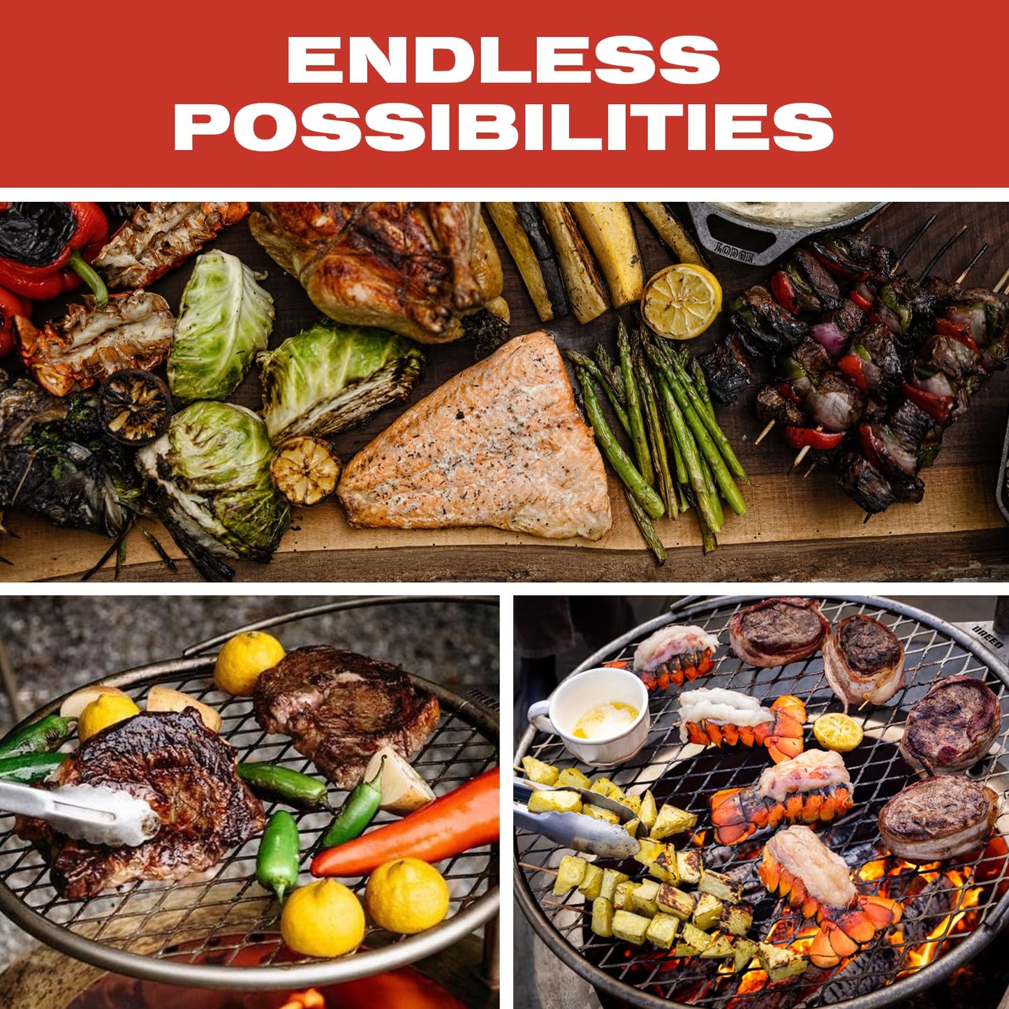 Breeo Smokeless FIrePit Grilling Bundle (X Series 24 Corten Steel, Outpost Grill, Ash Shovel, & Lid) | 27.5 inch Smokeless Fire Pit for Outside | Ideal for Families