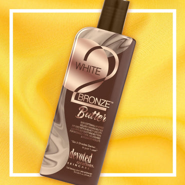 Devoted Creations White 2 Bronze Butter - Wrinkle Fighting Skin Softening Golden Tanning Butter Dark Tanning Lotion