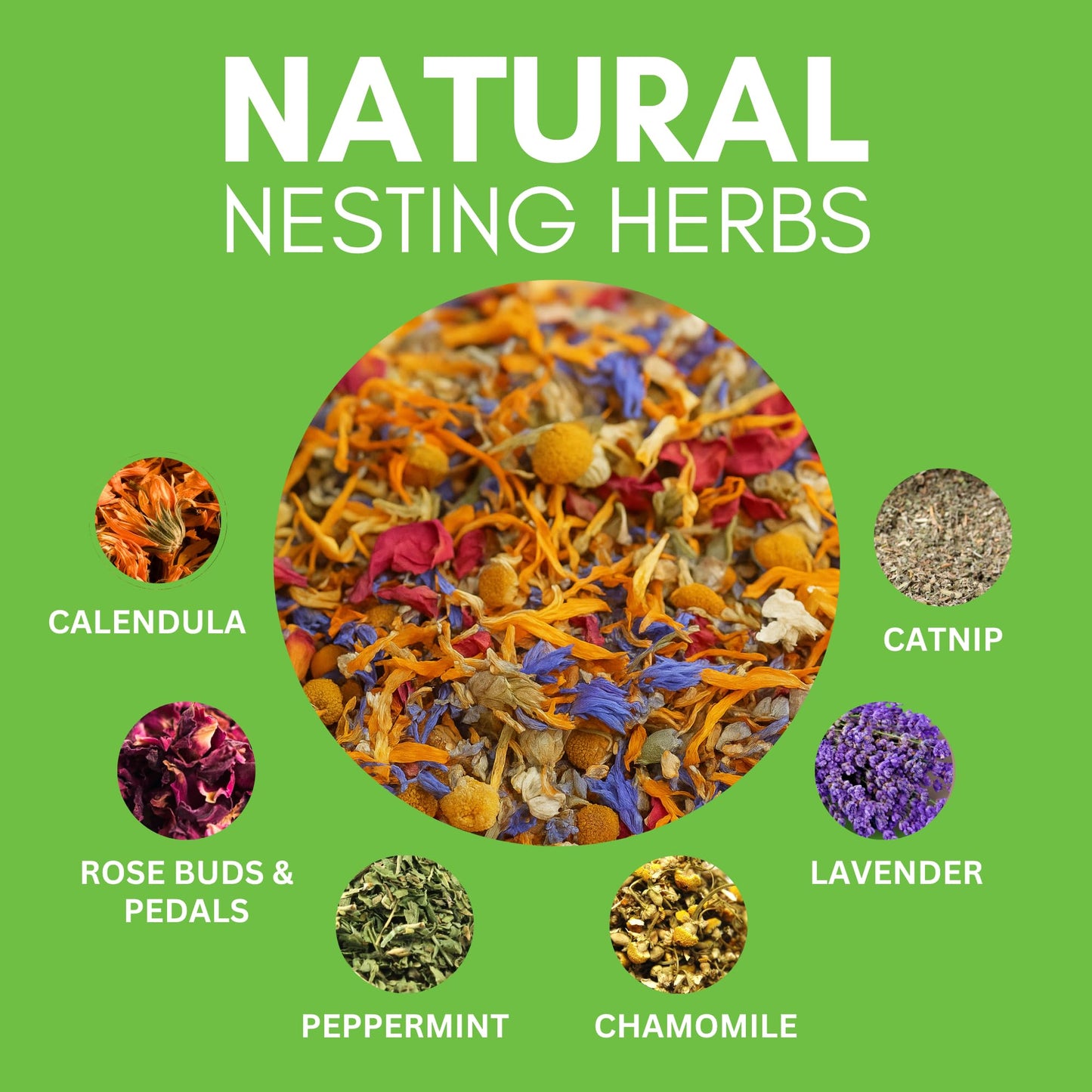 Farm Party Herbal Hootenanny Chicken Nesting Herbs 8oz - Chicken Dust Bath Mix Deodorizer Keeps Nest Boxes & Coop Fresh - Chicken Coop Herbs - Chicken Accessories for Coops