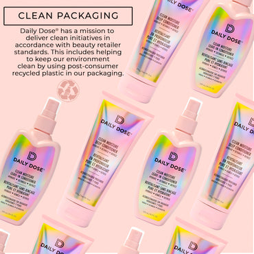 DAILY DOSE Moisturizing Duo: Leave-In Conditioner Detangler Spray + Deep Conditioner, Hair Mask/Masque - Detangles, Repairs, Restores Dry, Damaged, Color Treated Hair for All Hair Types