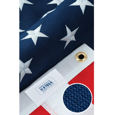 American Flags for Outside 3x5-100% MADE IN THE USA -Indestructible Durable Outdoor Heavy Duty Spun Polyester -US Flags 3x5 Outdoor -American Flag Sewn Stripes and Embroidered Stars - FMAA Certified