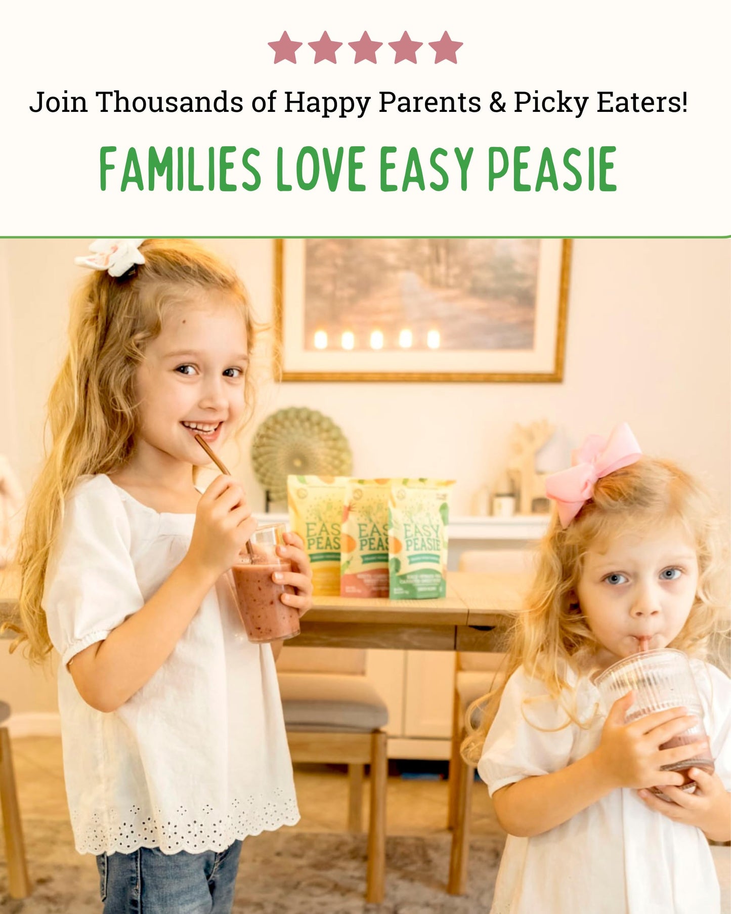 Easy Peasie Organic Veggie Powder Blends for Kids and Picky Eaters | Hidden Vegetable Powder Additive for Meals and Smoothies (3-Pack Pouches: Green, Red, and Original - each 2oz)