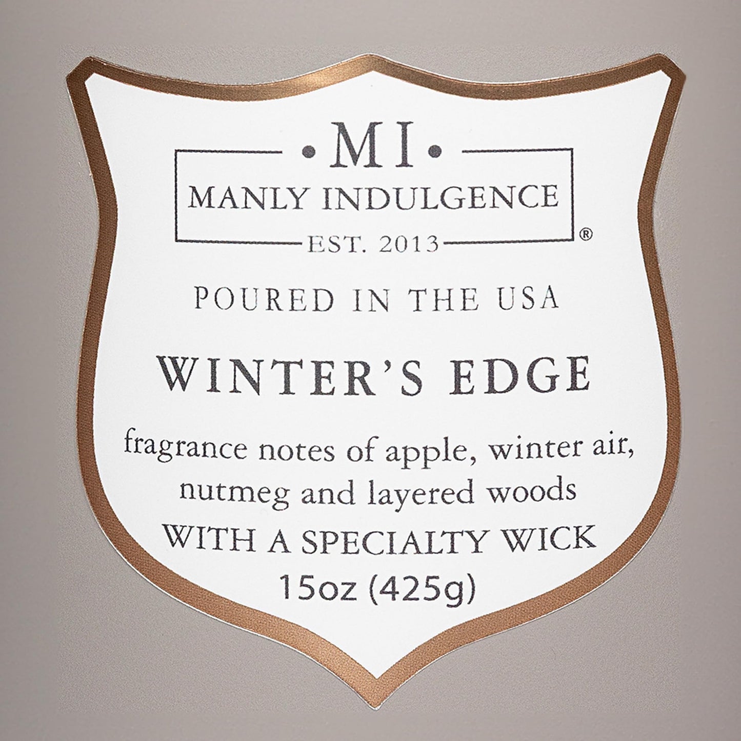 Manly Indulgence Winters Edge Scented Candles for Men, 15 oz Wooden Wick, Fathers Day Candle, 60H Burn, Candles for Home Scented - Made in The USA