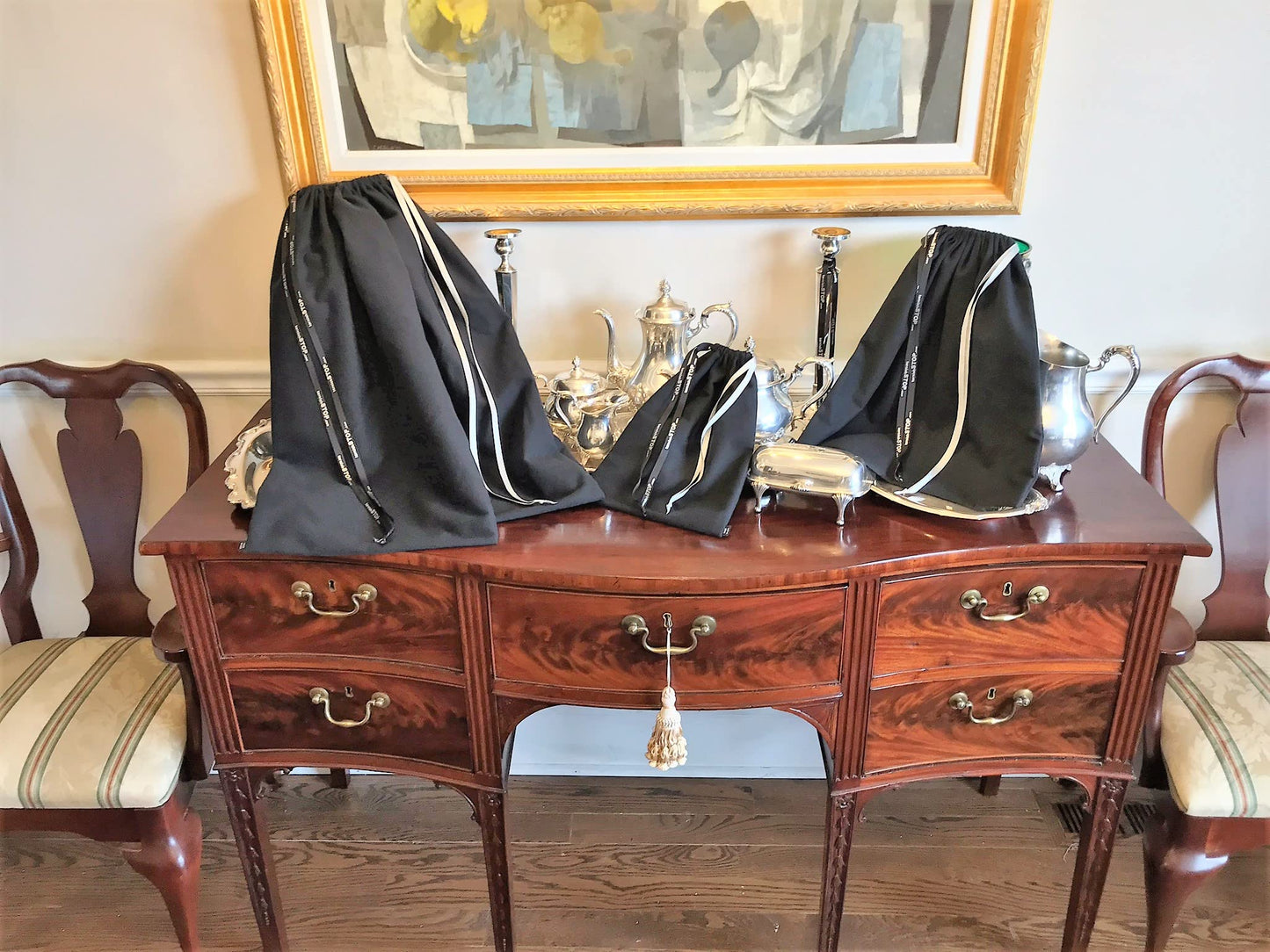 tarnishSTOP Anti Tarnish Bag for Silver Storage - USA Made Luxury & Quality, Small 13"x10" - in Tuxedo Black