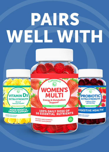Lunakai USA Made Black Sambucus Elderberry Gummies for Adults & Kids with Vitamin C & Zinc - Immune Support, Antioxidants, Non-GMO, 60 Gummies